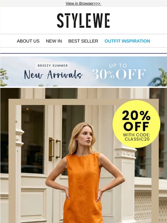 🧳 Pack for the Weekend. Dress for the Events. — Extra 20% Off