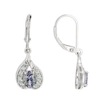 Ocean Tanzanite Rhodium Over Sterling Silver Earrings 1.16ctw