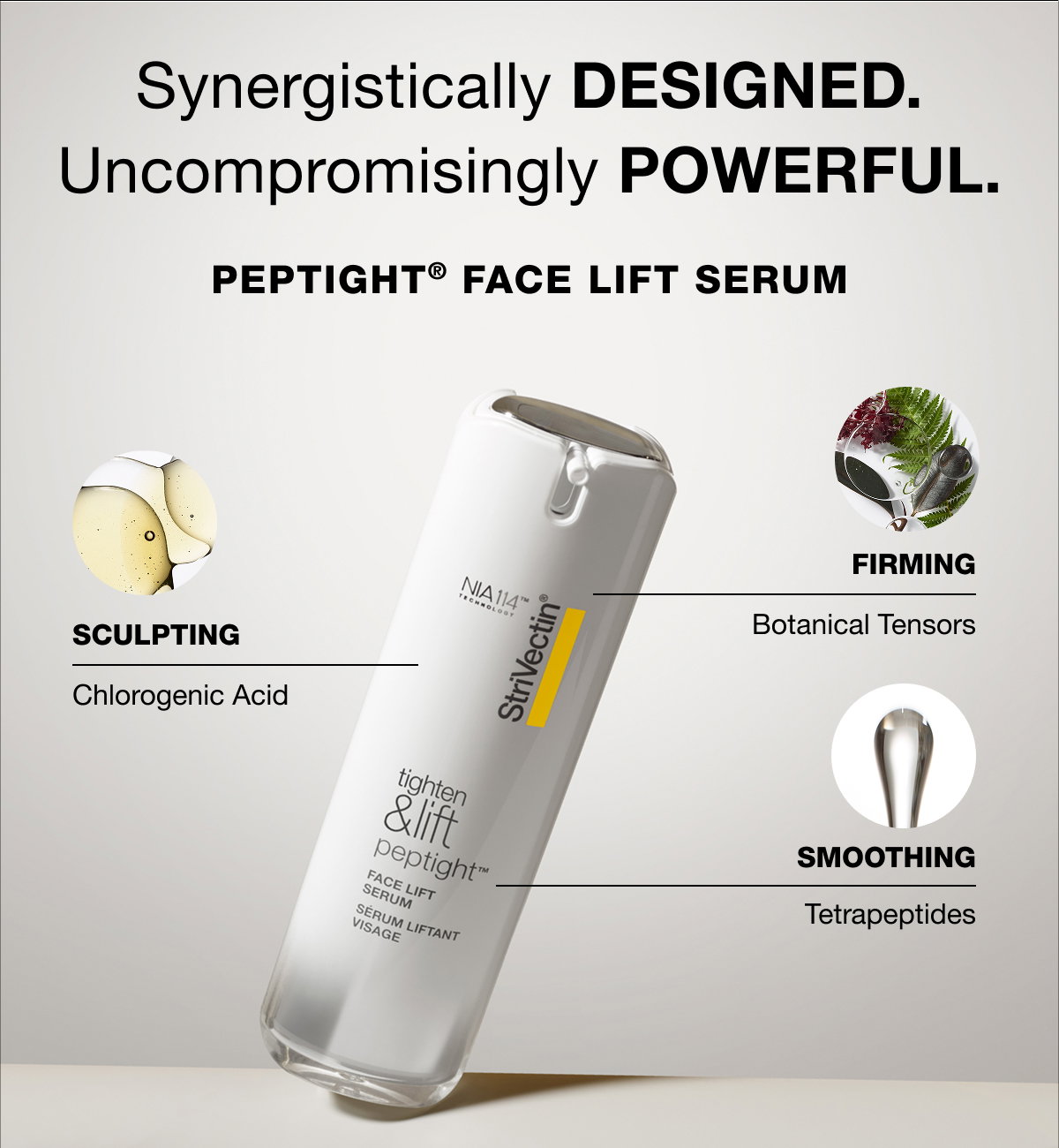 Sculpting, firming, and smoothing: Peptight® Face Lift Serum, our #1 serum