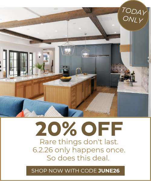 Save 20% today only on all beams, mantles, panels and more with code JUNE26