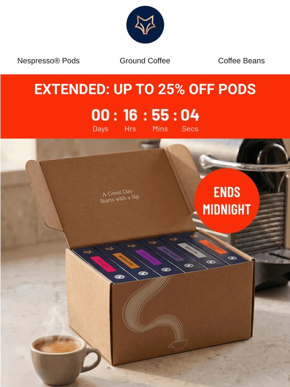You've Got More Time! Up to 25% OFF