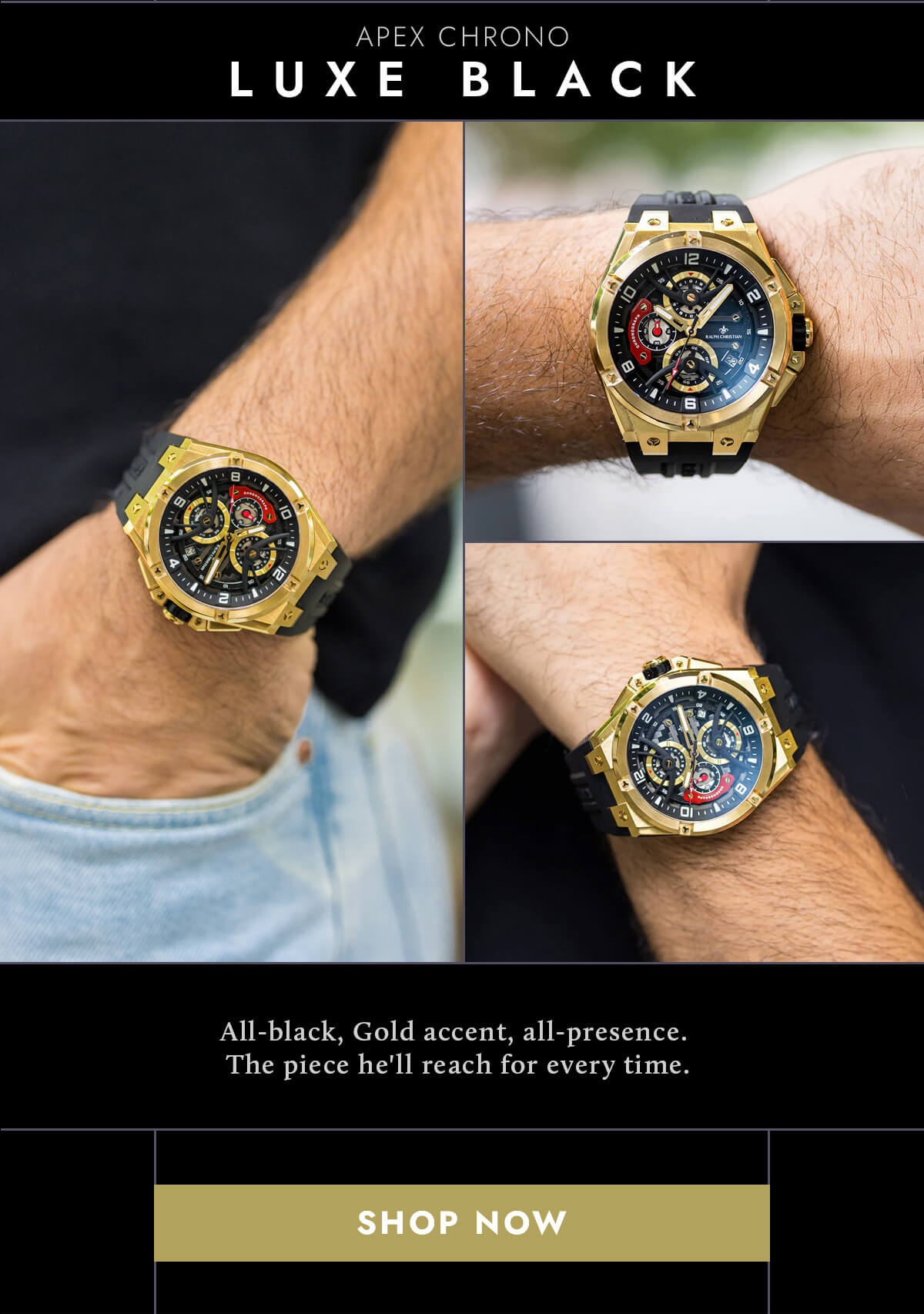 The Apex Chrono - Luxe Black