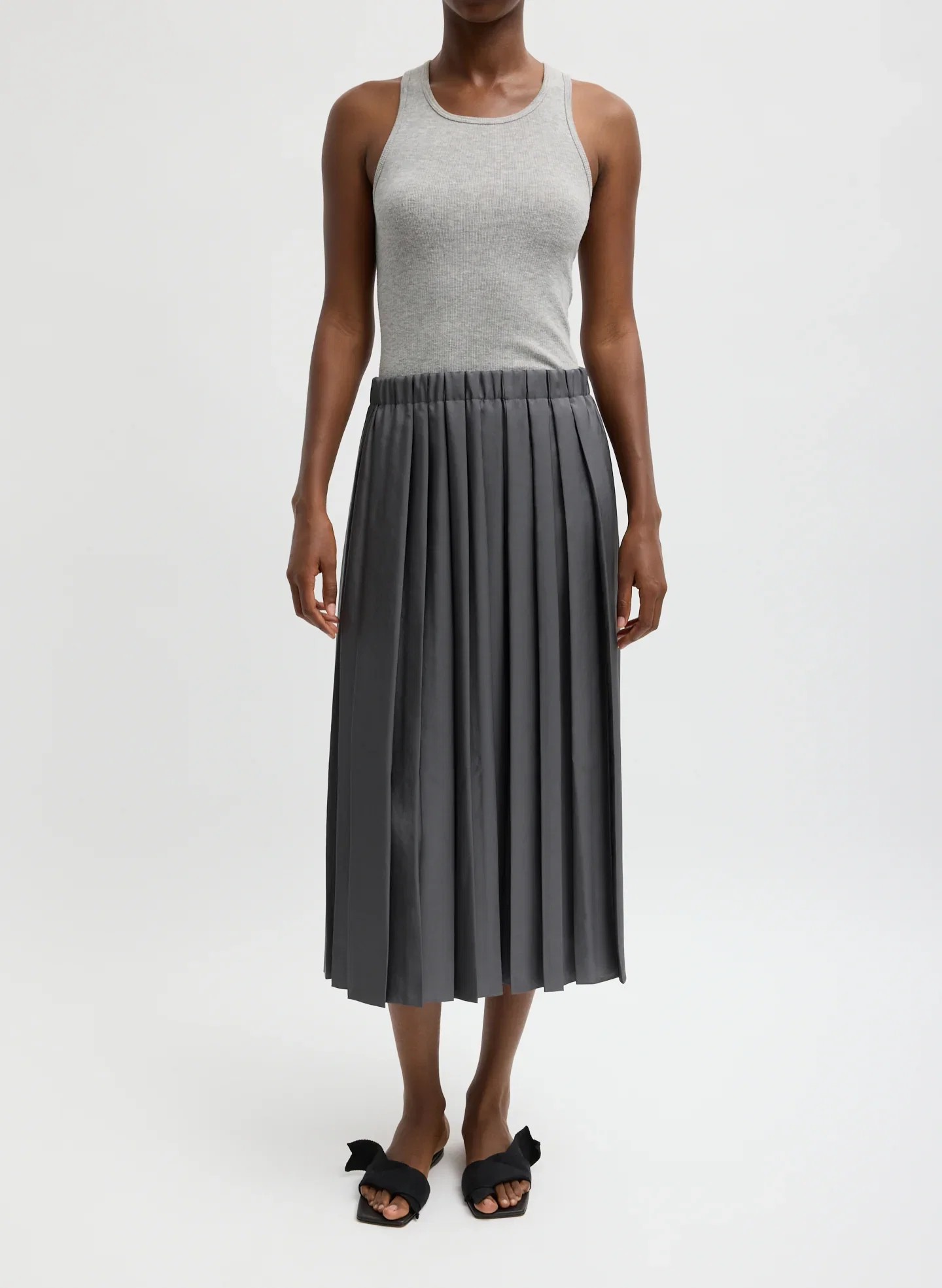 Image of Feather Weight Pleated Pull On Skirt