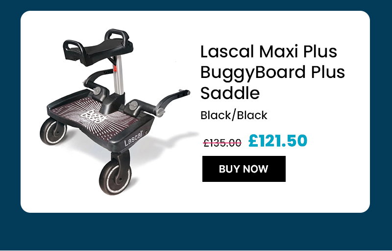 Lascal Maxi Plus BuggyBoard + Saddle – Black/Black
