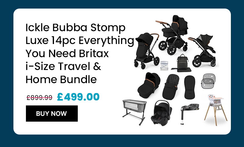 Ickle Bubba Stomp Luxe 14pc Everything You Need Britax i-Size Travel & Home Bundle