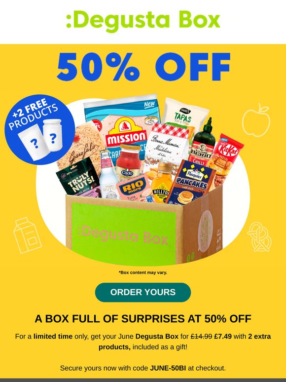 Ready for 50% off + 2 surprise gifts?