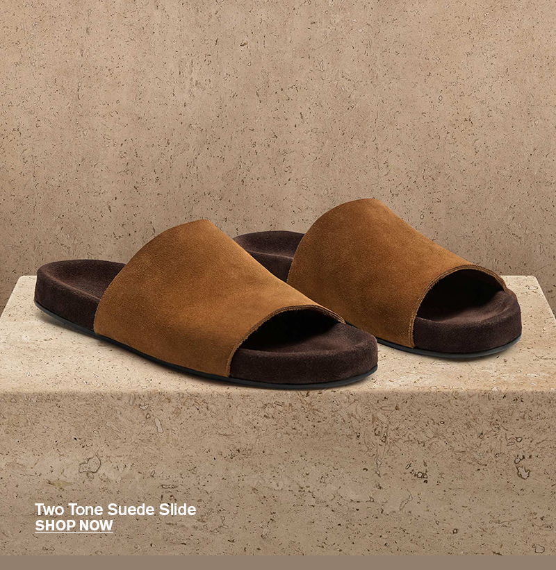 WOMEN'S TWO TONE SUEDE SLIDE
