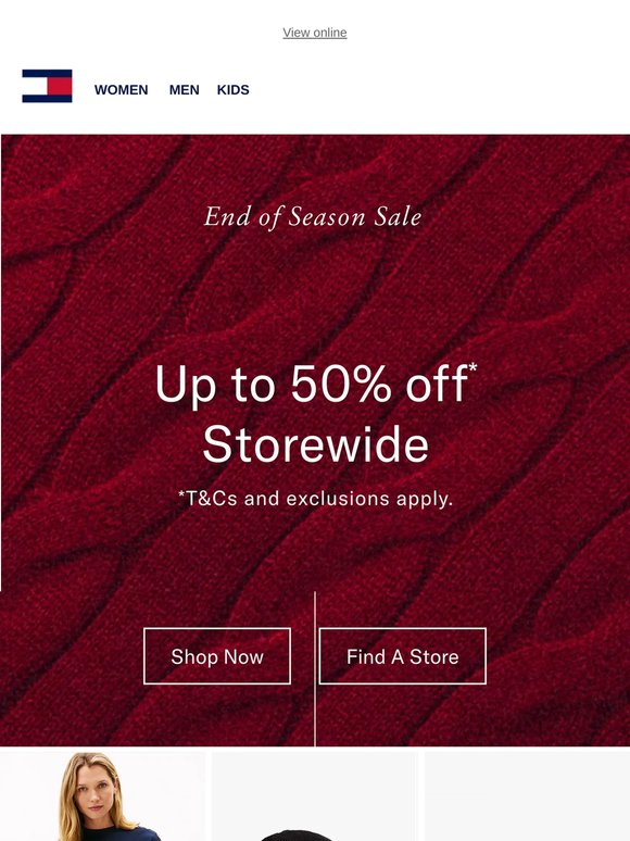 On Now: Up to 50% Off Storewide