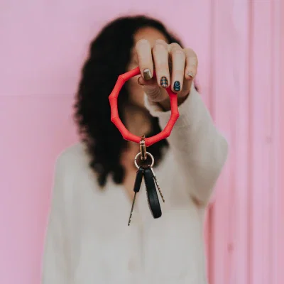 Image of Bamboo Bangle Bracelet Key Ring