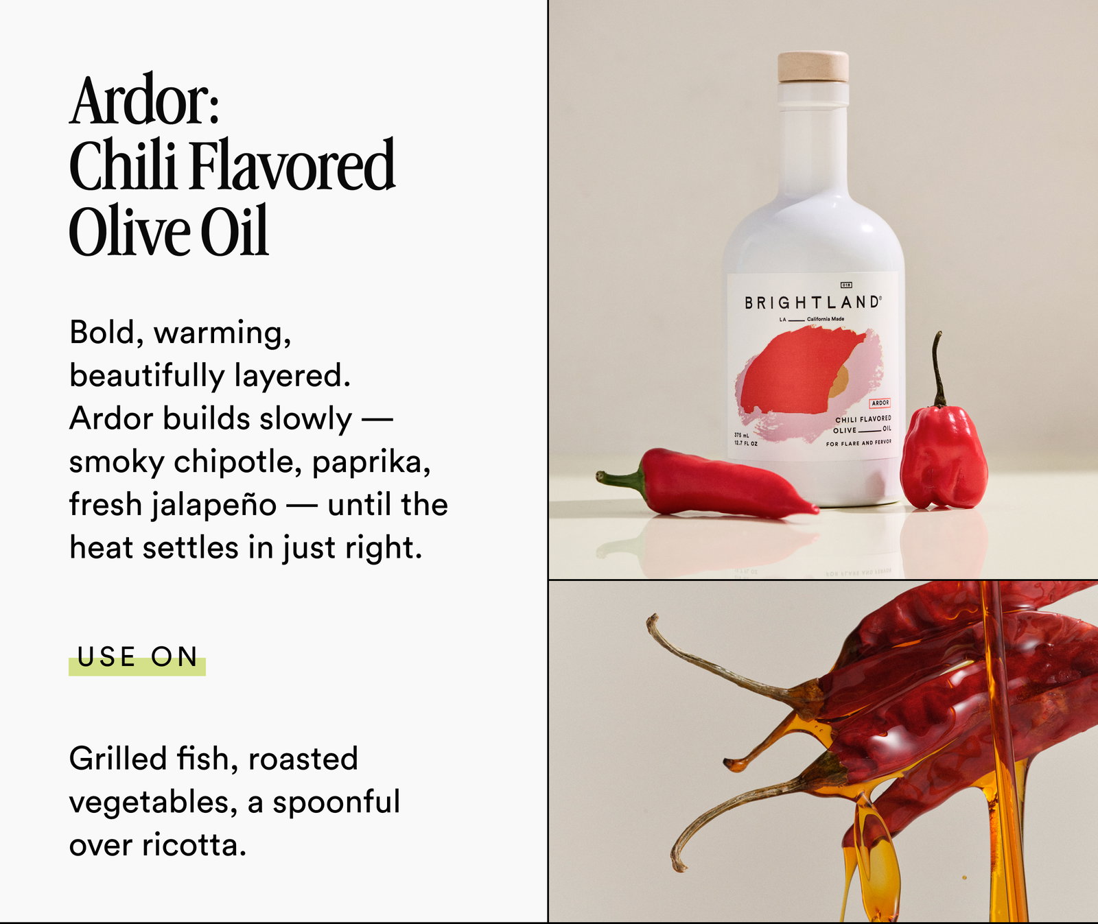 Ardor: Chili Flavored Olive Oil