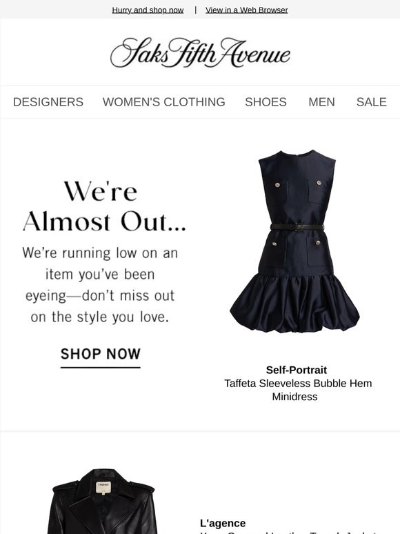 We're running low on your Self-Portrait item & more