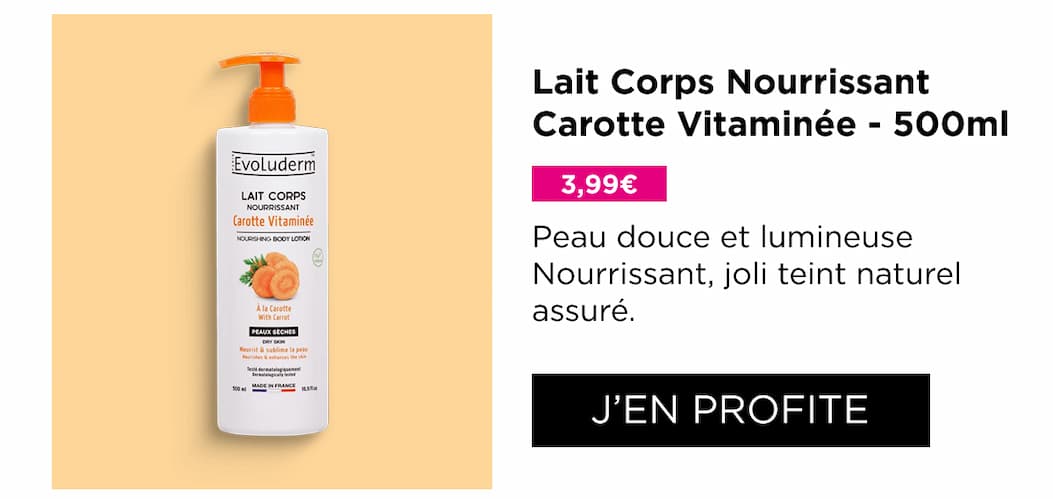 Lait corps nourrissant carotte vitaminée 500ml