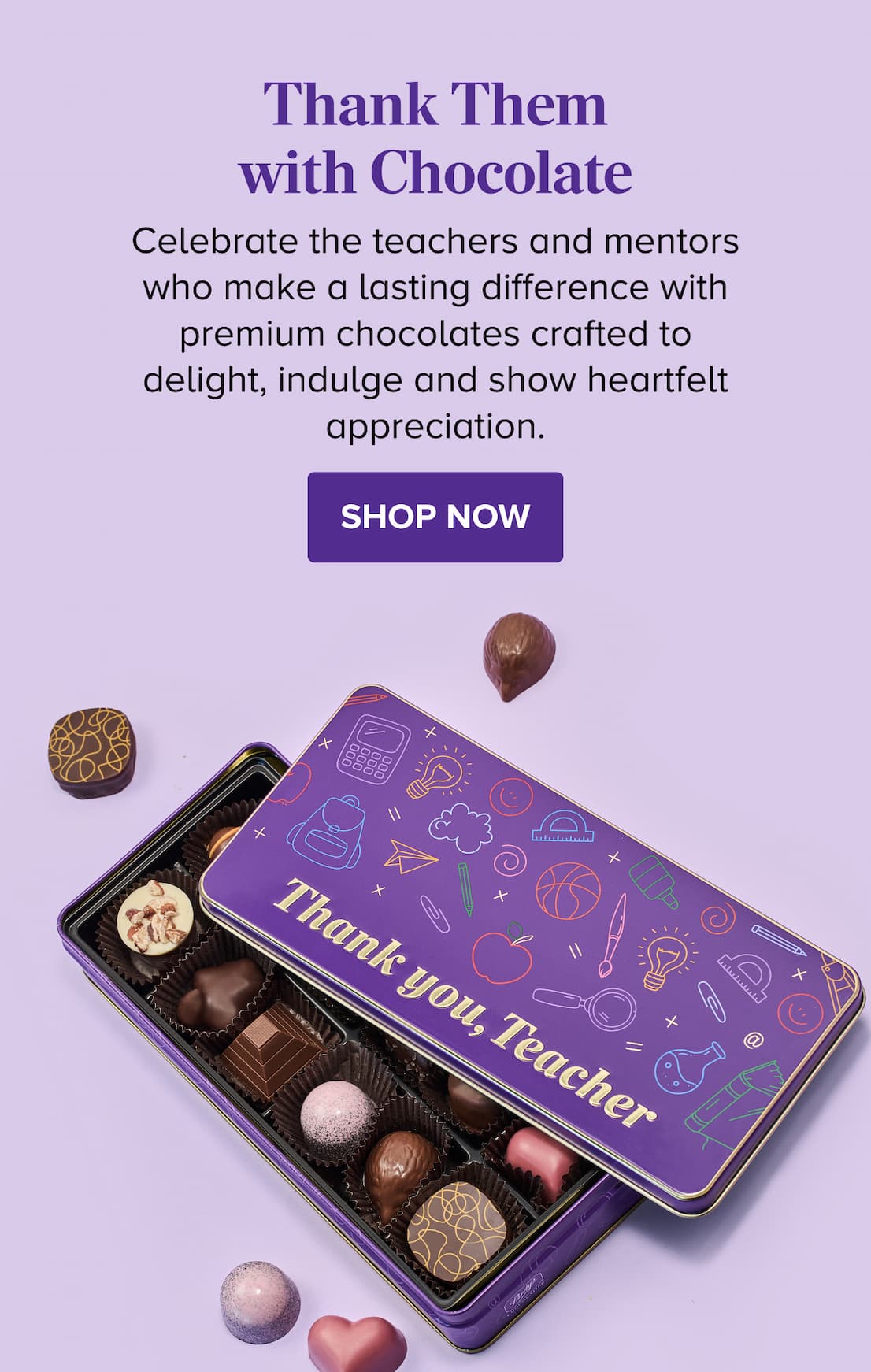 Thank Them with Chocolate SHOP GIFTS FOR TEACHERS