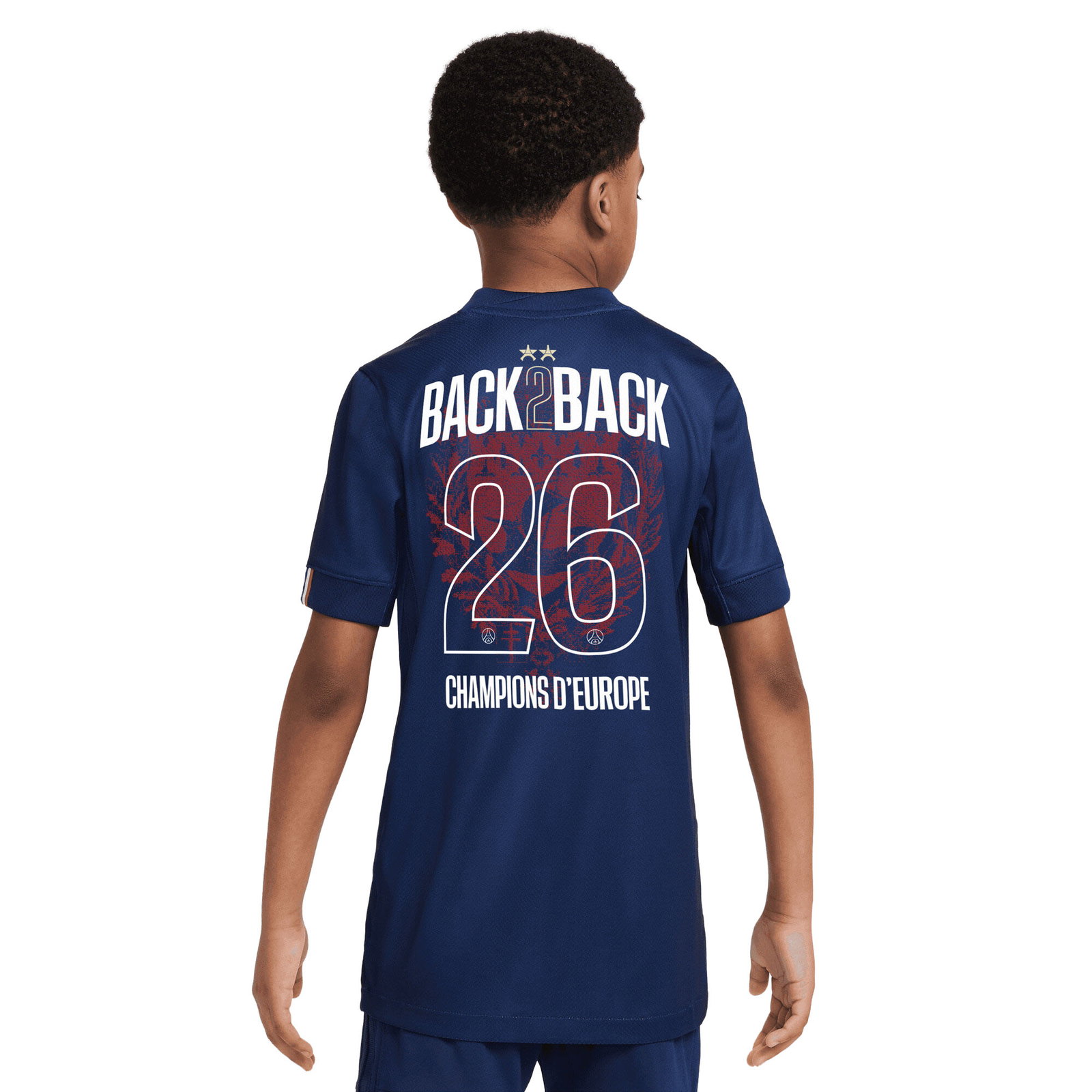 PSG Nike Home Stadium Shirt 2025-26 - Kids - Champions of Europe 2026 Print