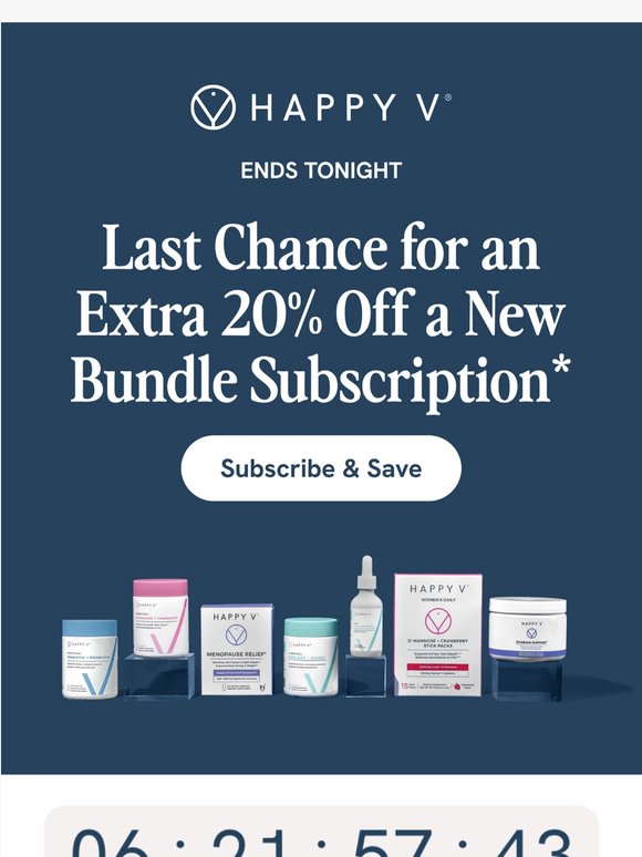⏰ FINAL HOURS: Your extra 20% off ends tonight