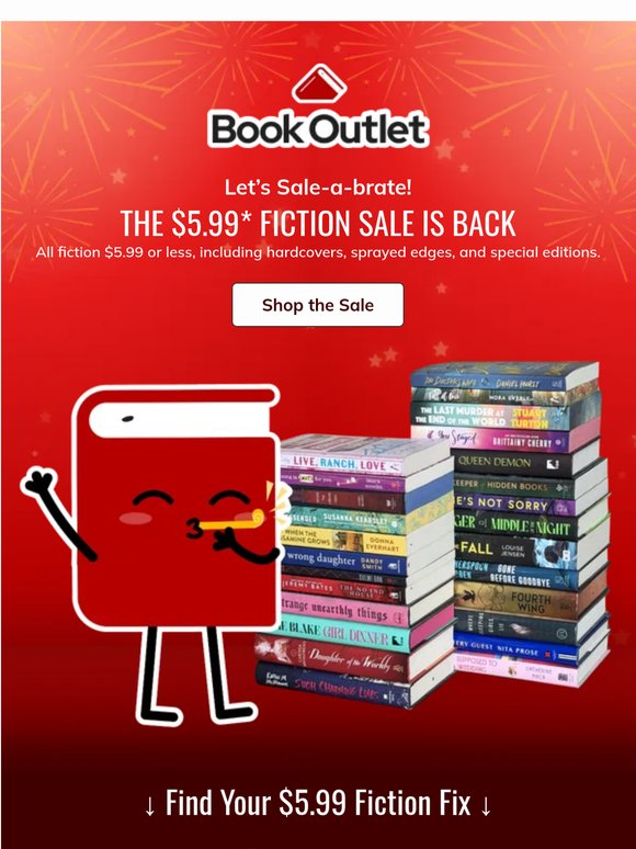 It’s on! The $5.99 Fiction Sale is back 🎉