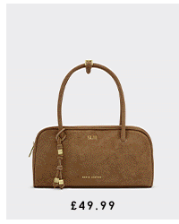Hadley Suedette Bowling Bag in Caramel