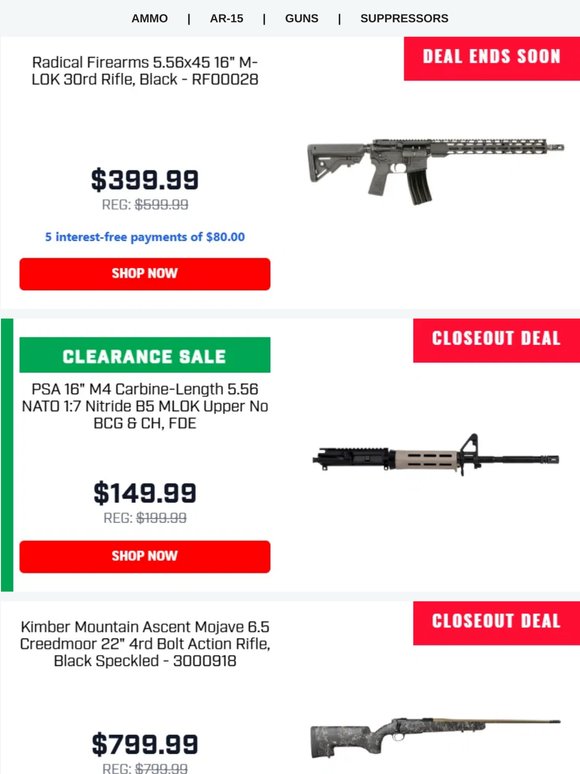 Price Drop! | $399.99 Radical Firearms 5.56 Rifles