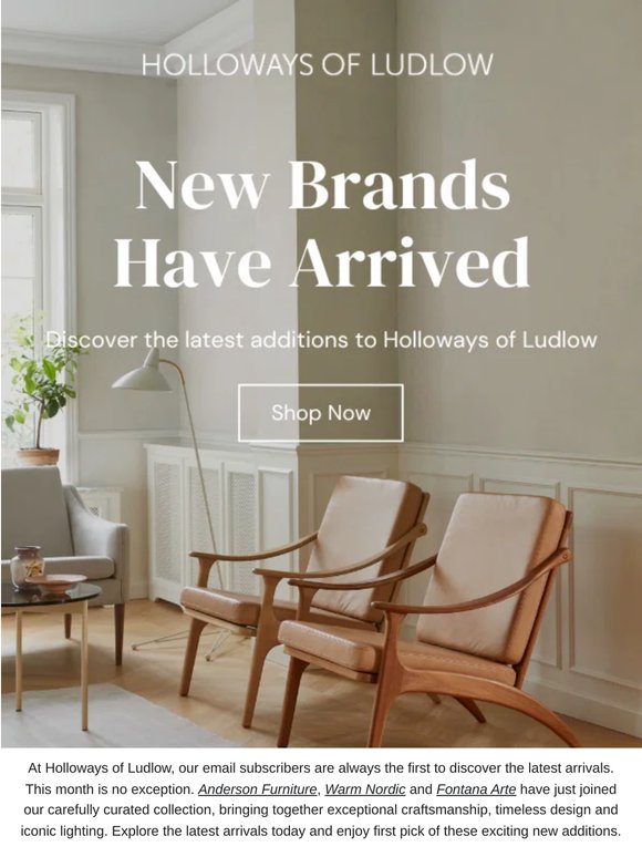 You've got first pick: New to Holloways of Ludlow