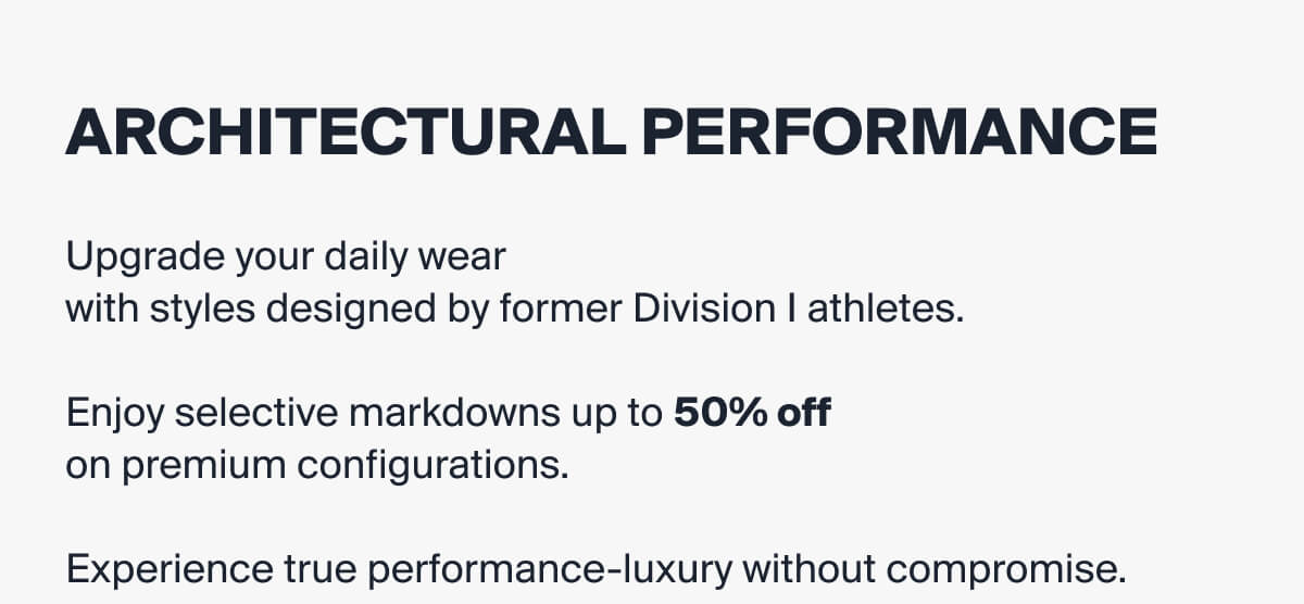 ARCHITECTURAL PERFORMANCE