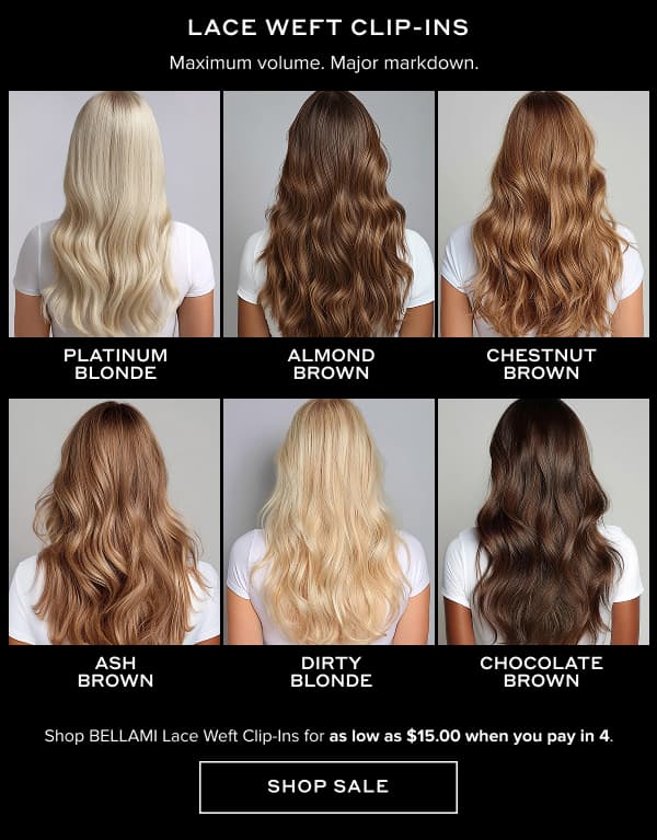 Lace Weft Clip Ins | Shop Sale