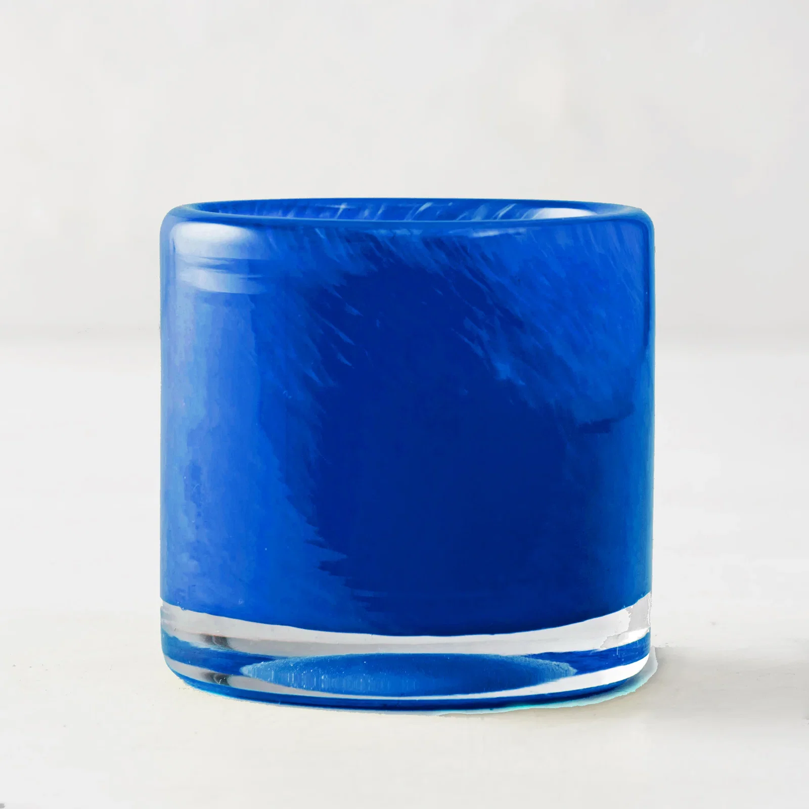 Image of Blue Votive Glass Candle Holder