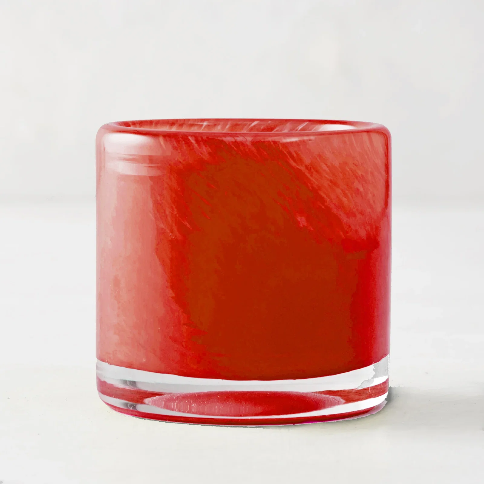 Image of Red Votive Glass Candle Holder