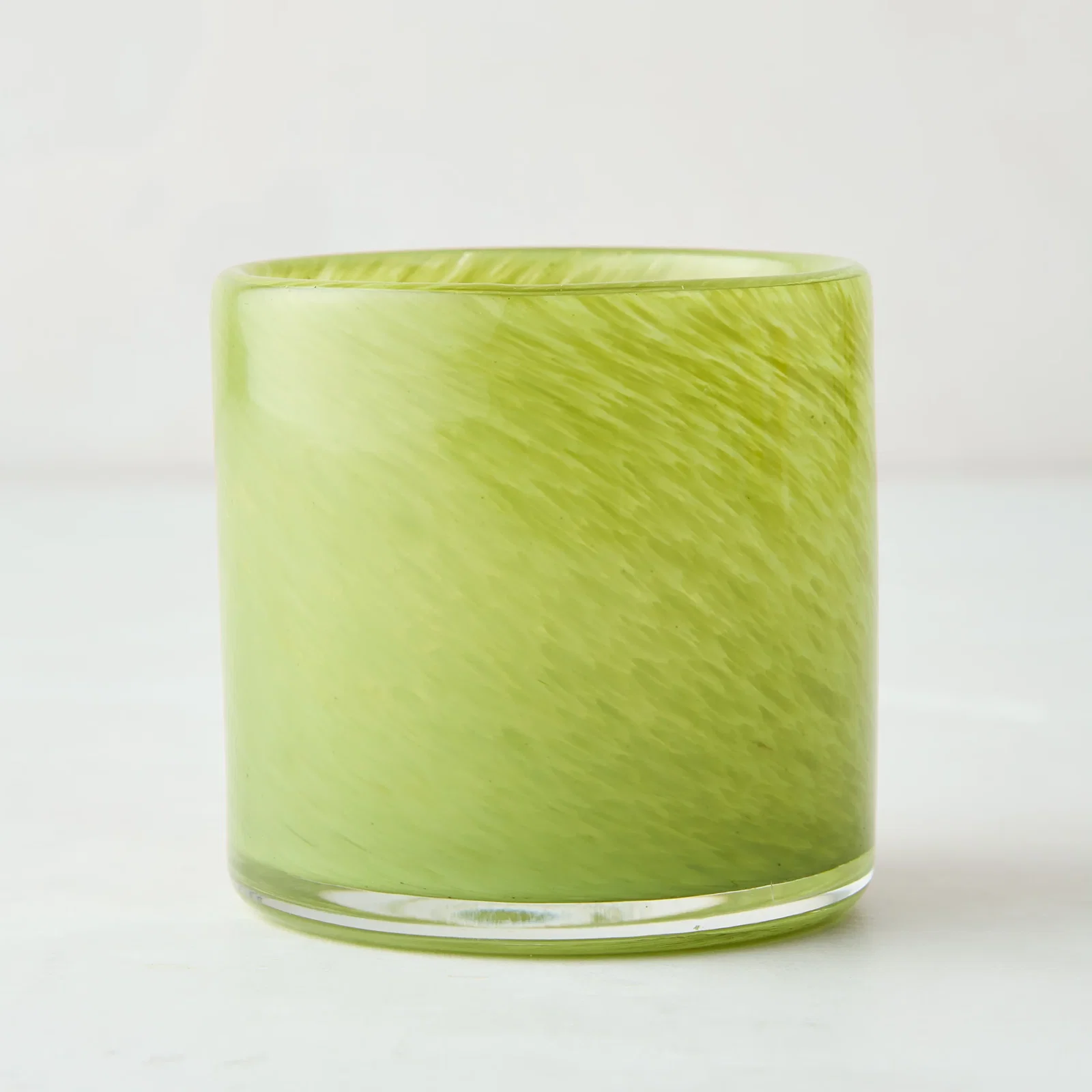 Image of Lime Green Votive Glass Candle Holder