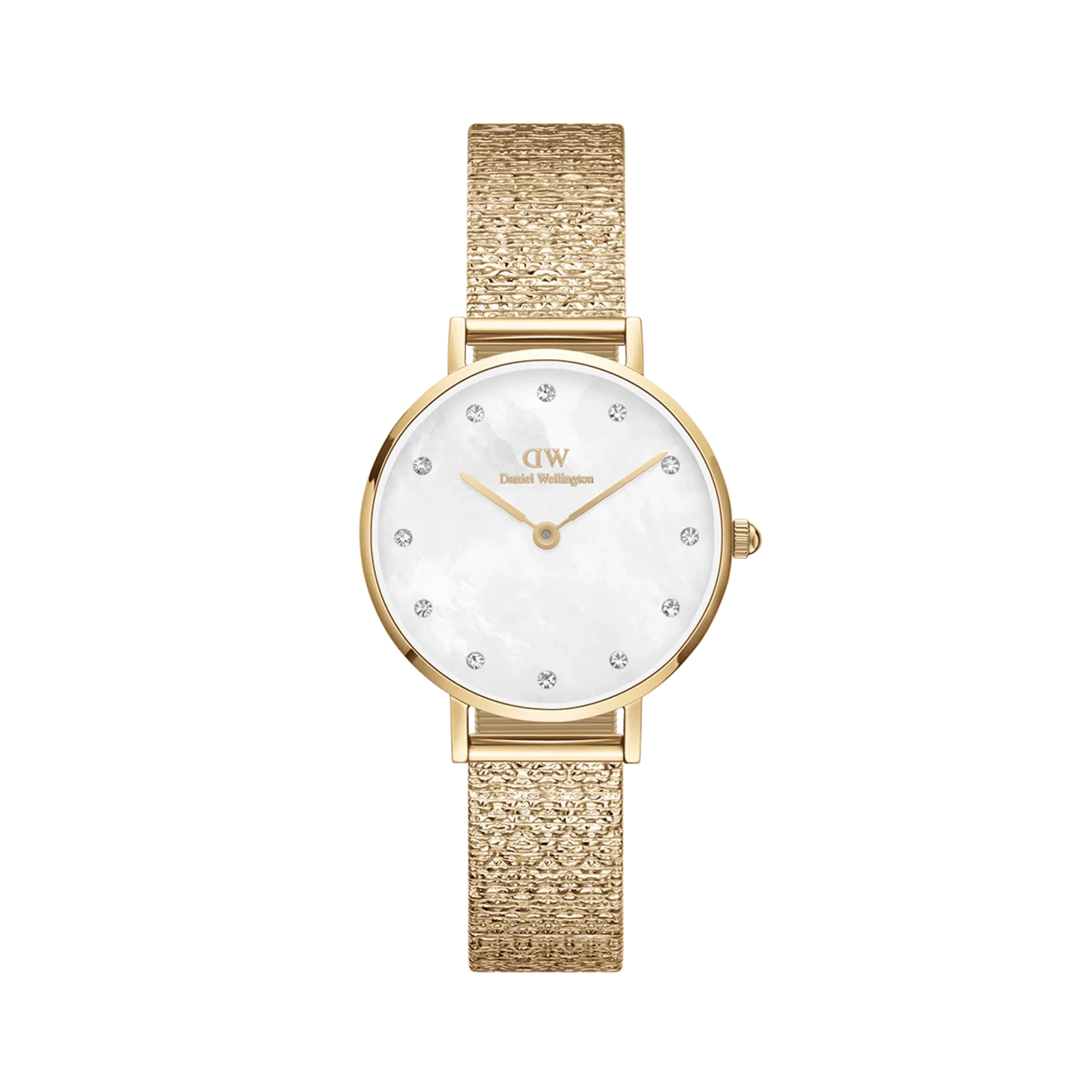 Image of Petite Lumine Pressed Piano White MoP Gold