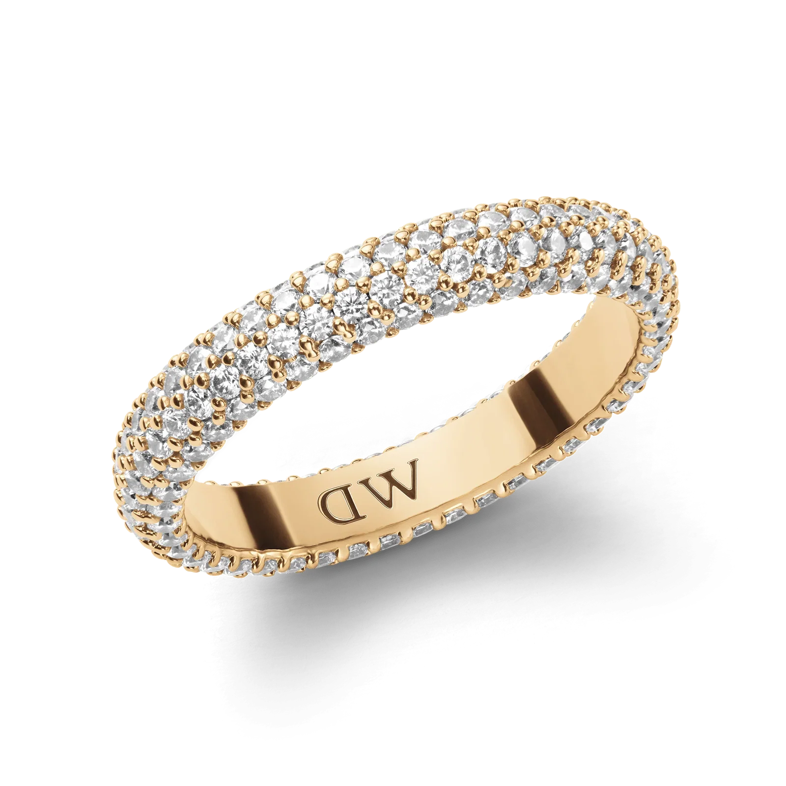Image of Pavé Crystal Ring Gold