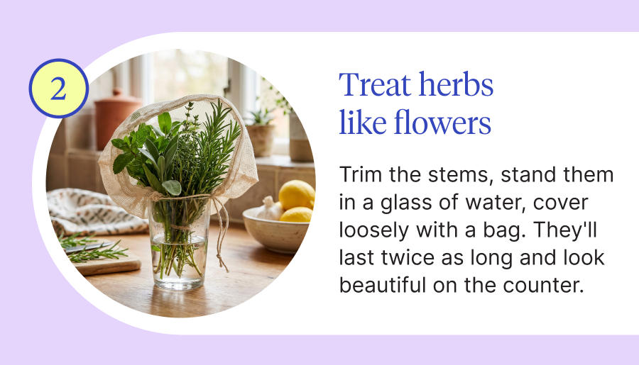 2 Treat herbs like flowers