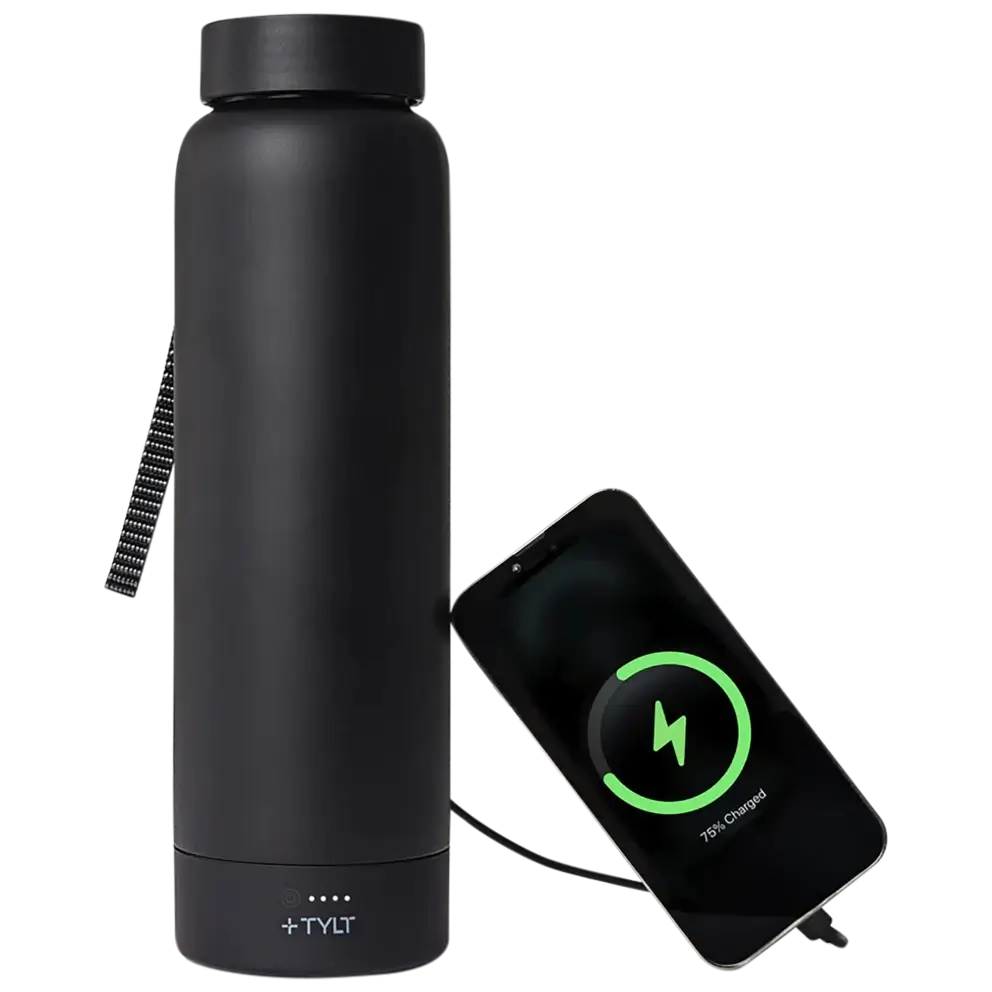 2-Pack 24oz Insulated Bottle w/Wireless Power Bank
