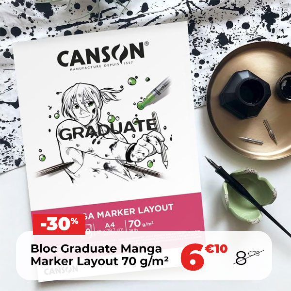 Bloc Graduate Manga Marker Layout 70 g/m² - Canson
