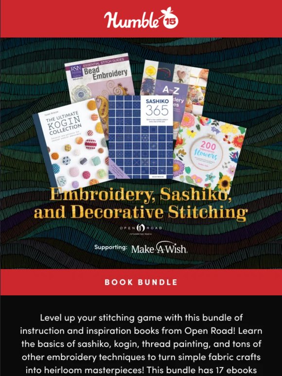 Level up your embroidery game with sashiko, kogin, thread painting, and more!
