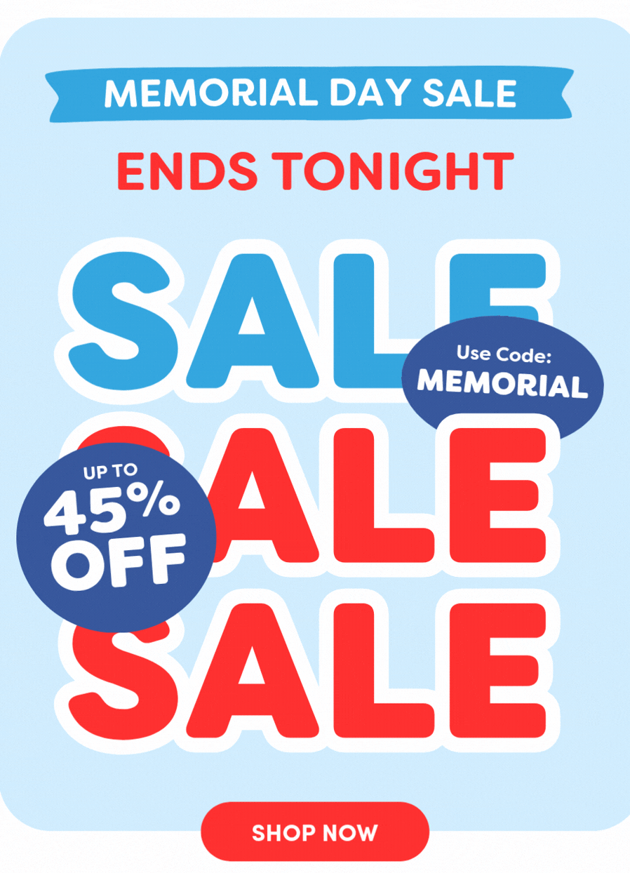Memorial Day Sale Ends Tonight