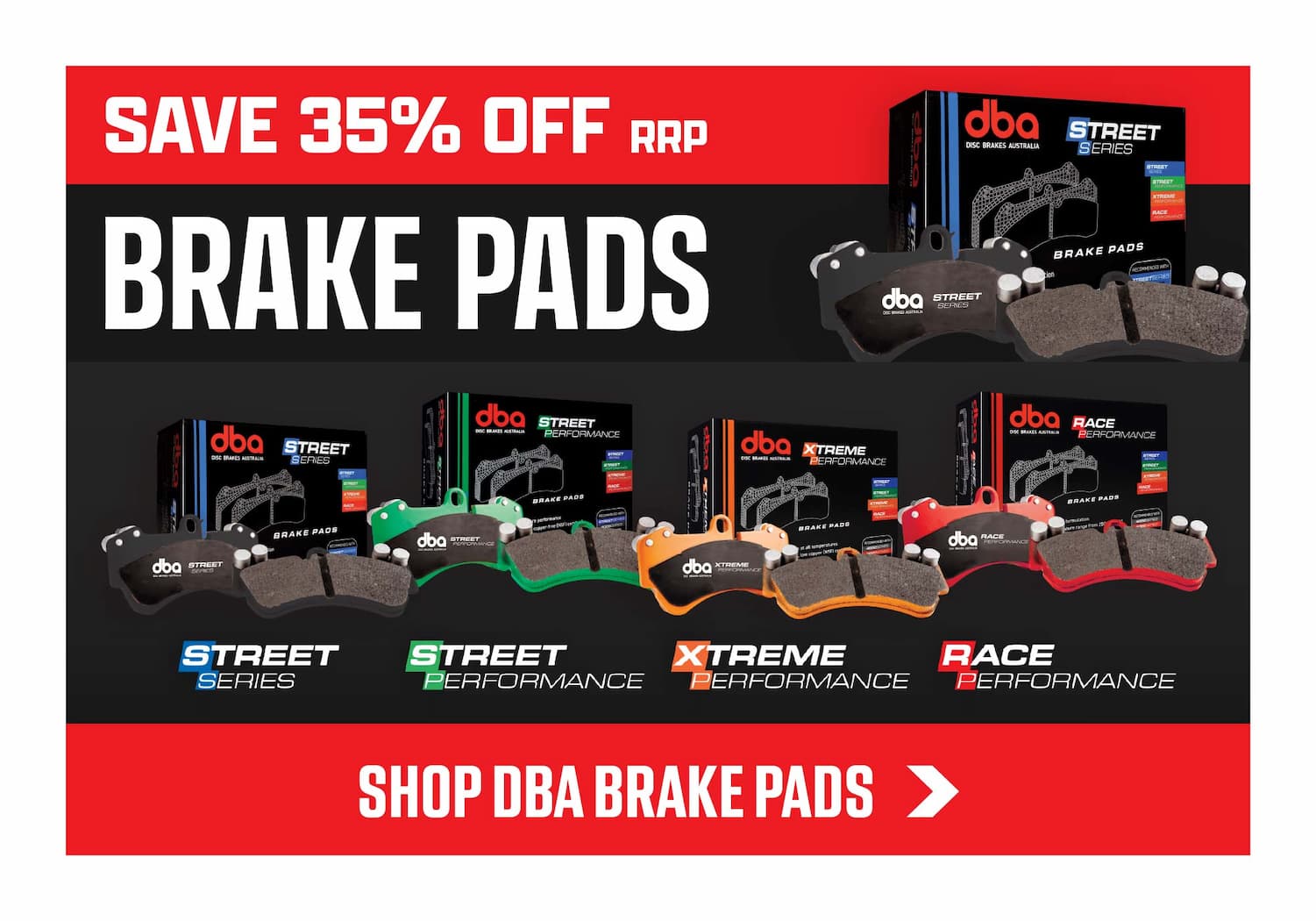 SAVE 35% OFF BRAKE PADS