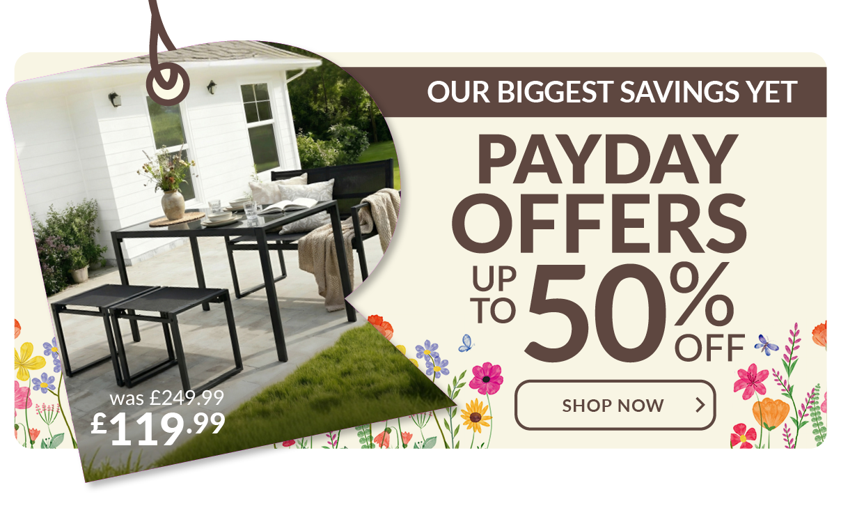 Up to 50% off payday offers