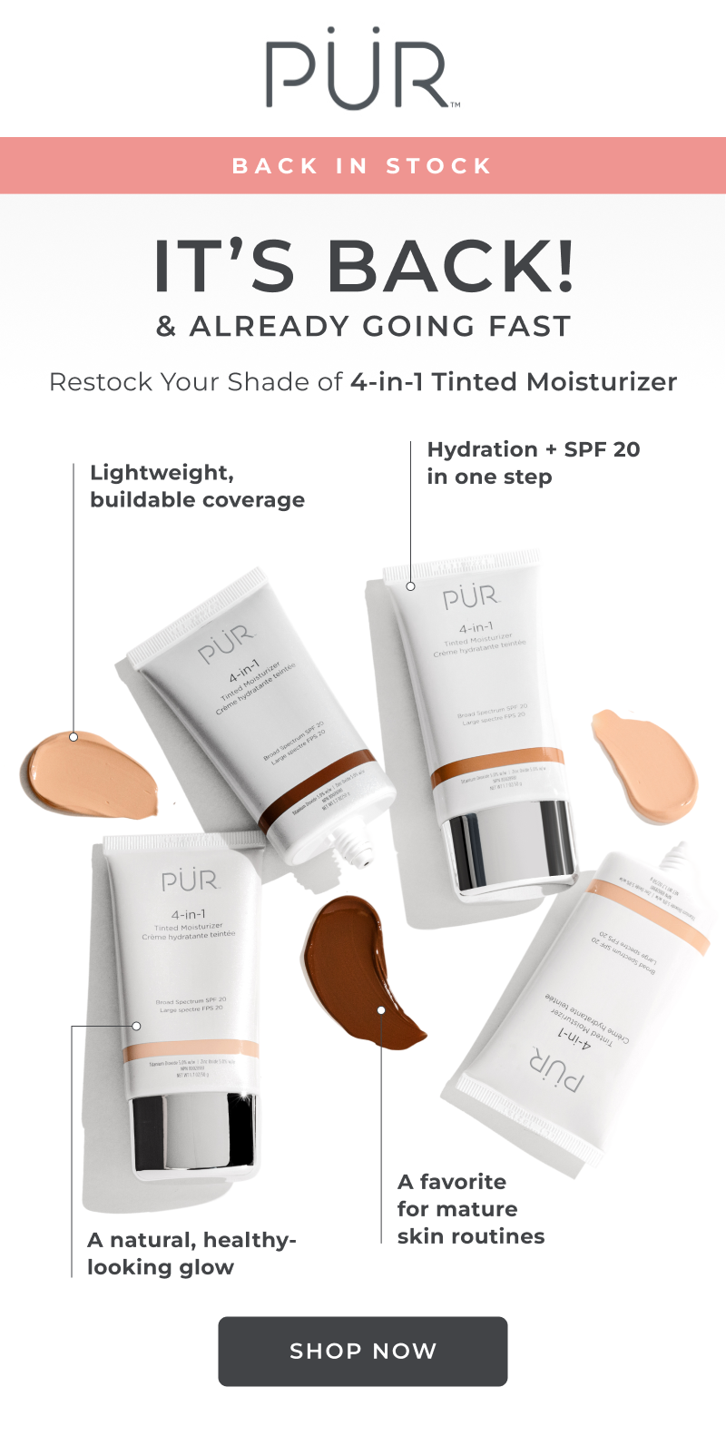 4-in-1 Tinted Moisturizer: Back in Stock