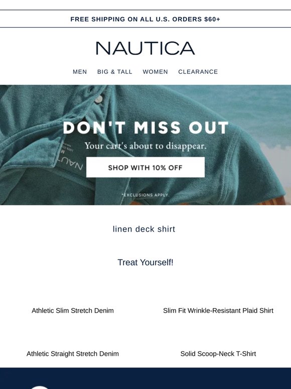 Still thinking about it? linen deck shirt