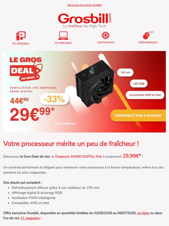🔥Grosdeal de Juin signé Deepcool à -33%