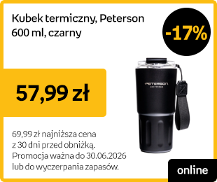 Kubek termiczny, Peterson 600 ml, czarny
