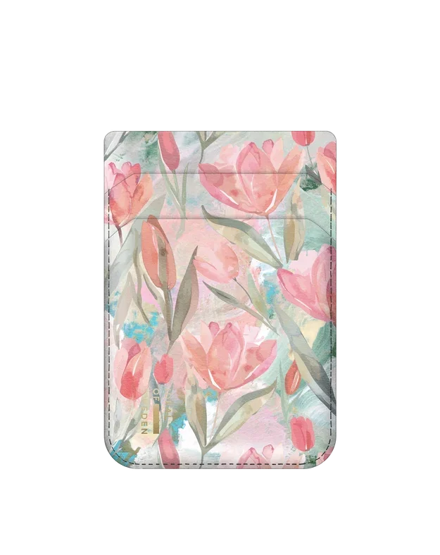 Magnetic Card Holder MagSafe Tulip Bloom