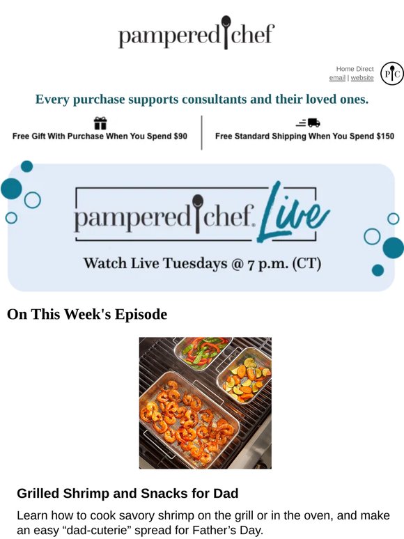 Join Us Today for Pampered Chef Live! 👨‍🍳