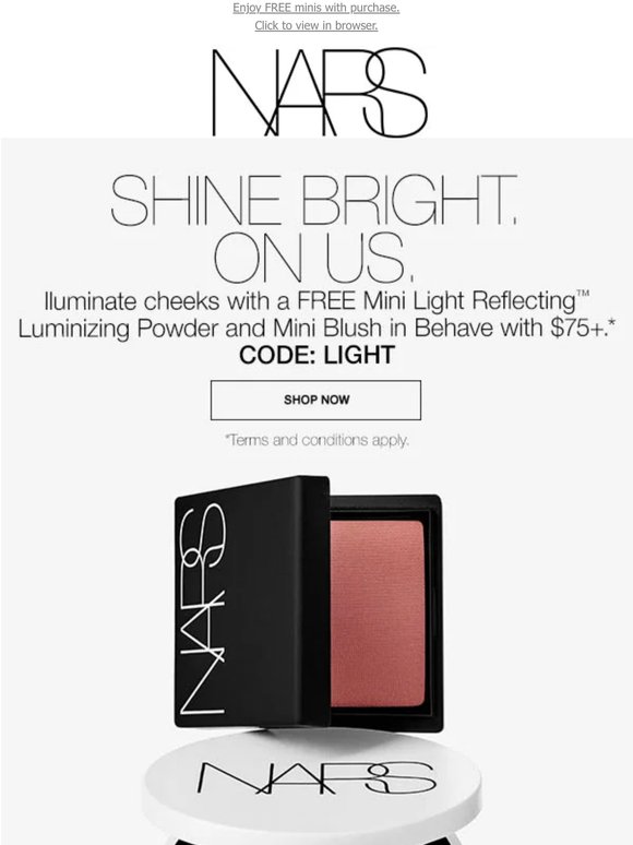 Illuminate cheeks. On us.