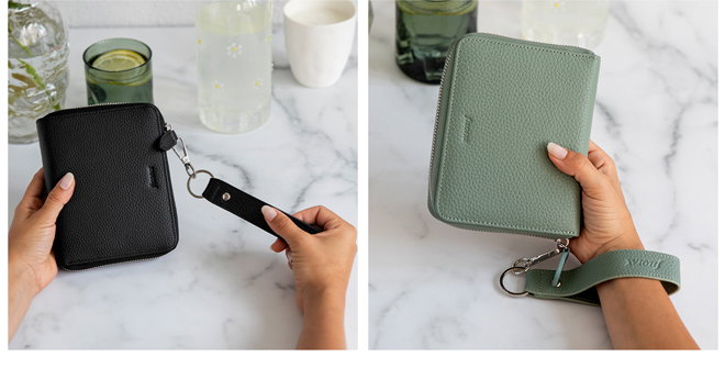 Norfolk Pocket Compact Zip Organizer and Norfolk Keyring