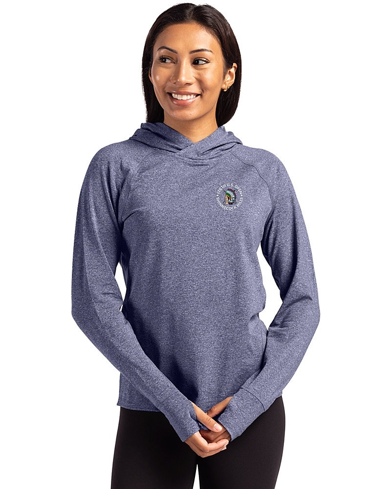 Image of 2026 U.S. Open Cutter & Buck Adapt Recycled Soft Knit Stretch Womens Hooded Pullover