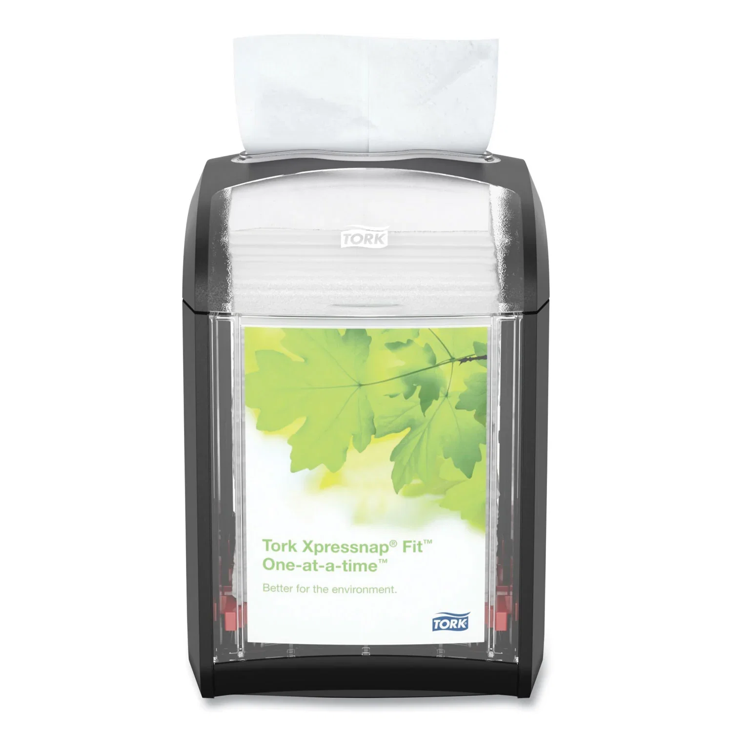 Image of Tork® Xpressnap Fit Napkin Dispenser, Tabletop, 4.4 x 5.6 x 6.7, Black (TRK7232000)
