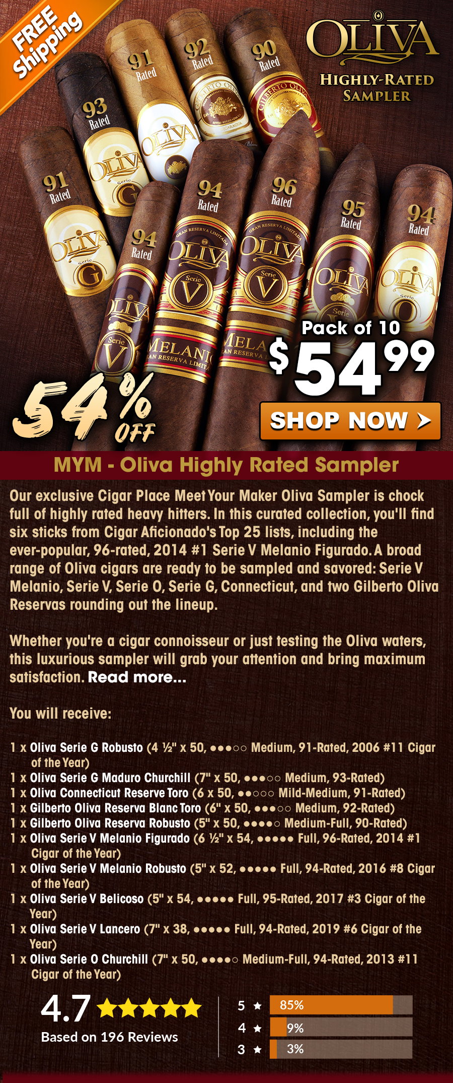 MYM - Oliva Highly Rated Sampler