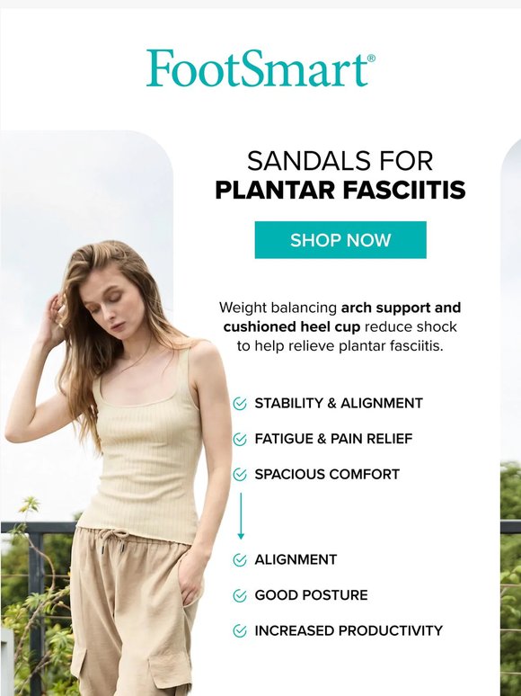 Sandals Designed for Plantar Fasciitis Relief