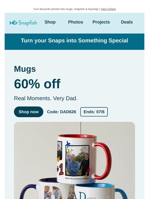 Make Dad smile for less 💙 60% off